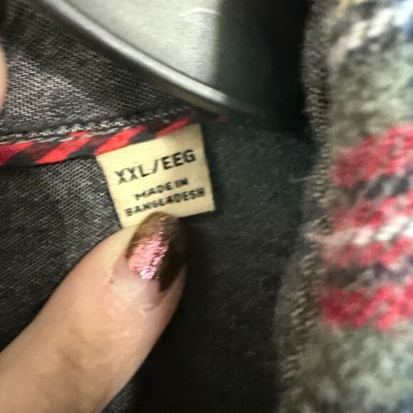 Woolrich Long Sleeve Flannel with Upcycled Skull Graphic Size XXL - Picture 8 of 11